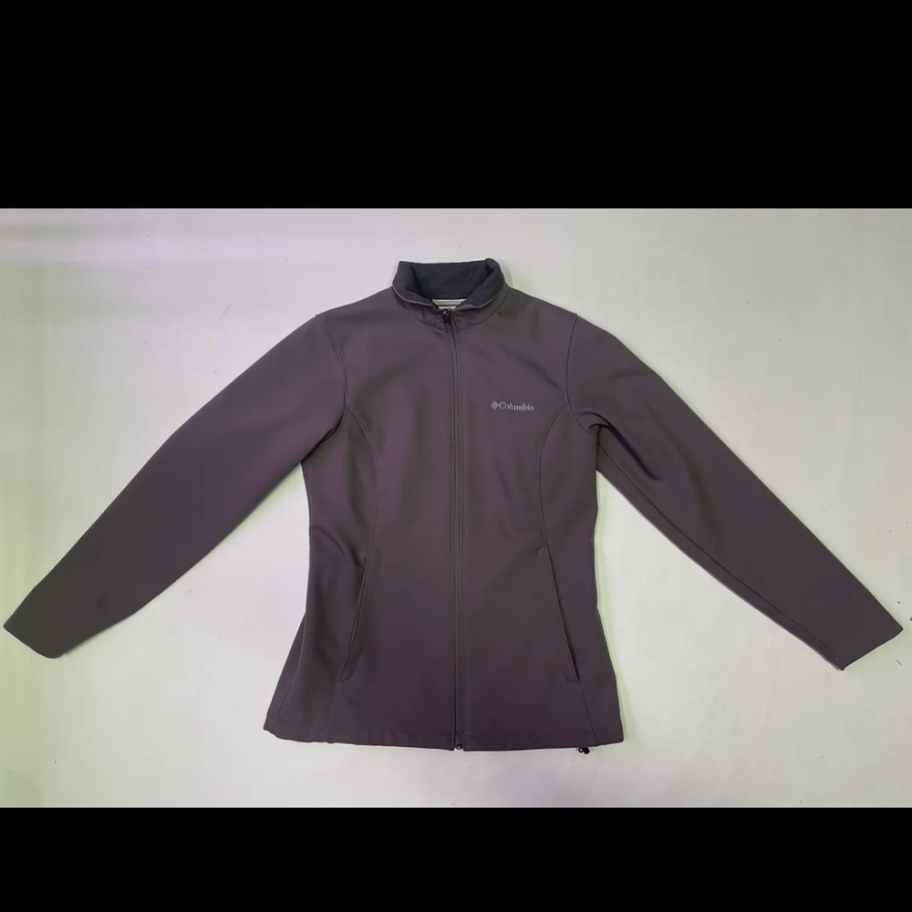 Pristine Columbia Jacket Womens size SMALL GREY Long Sleeve Full Zip Up